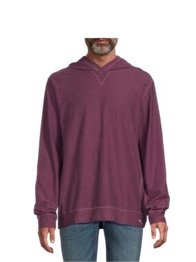 NWOT Tommy Bahama Men's Hooded Long-Sleeve Shirt - Plum